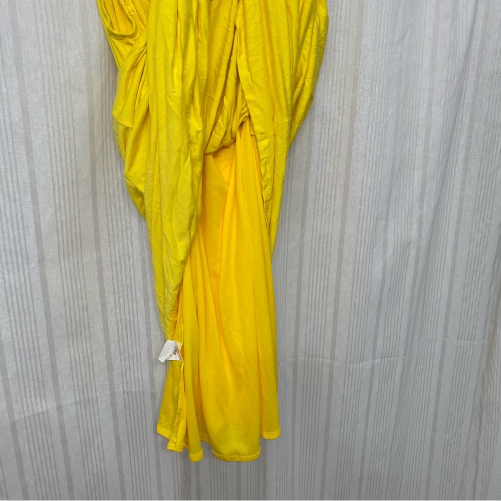NWOT💥 Paris to Jena bright yellow maxi dress with midriff cutout! - Picture 7 of 8